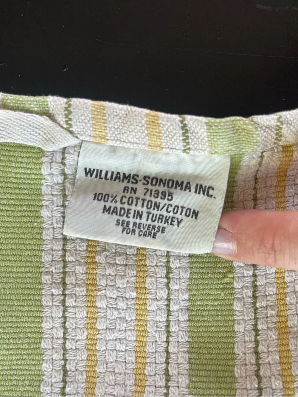 Williams Sonoma Striped Cotton Kitchen Towel Set of 4